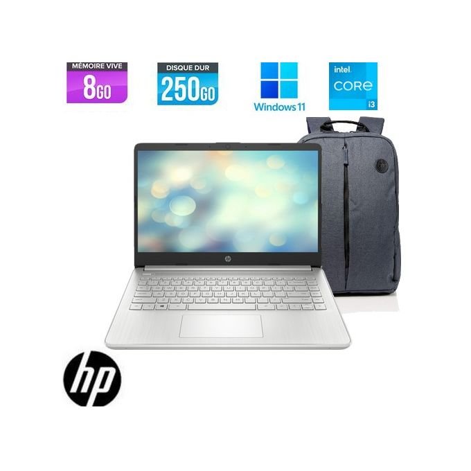 Hp LAPTOP 14S - DQ5016NK - INTEL CORE I3 - ECRAN 14 POUCES - 8GB RAM /256 GB SSD - GARANTIE 12 MOIS