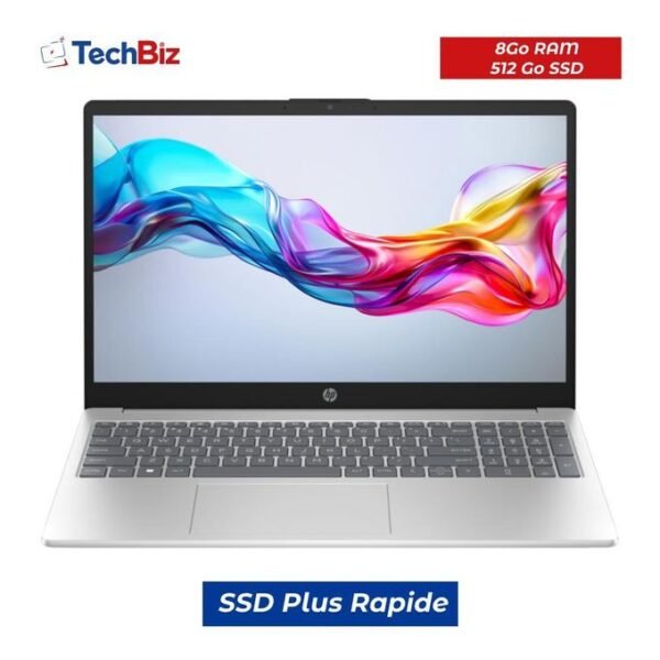 Hp Laptop 15-fd - Intel Core i3-N305 (13th GEN) - 8GB RAM - 512GB SSD - Écran 15 Pouces - Windows 11