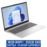 Hp Notebook 15-fd00 - Intel Core i5-1334U - 16GB RAM - 512GB SSD - Écran 15 pouces Tactile - Clavier lumineux - Windows 11 - Garantie 12 mois