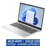 Hp Notebook 15-fd00 - Intel Core i5-1334U - 16GB RAM - 512GB SSD - Écran 15 pouces Tactile - Clavier lumineux - Windows 11 - Garantie 12 mois
