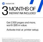 HP OfficeJet Pro 8125e Wireless All-in-One Color Inkjet Printer, Print, scan, Copy, ADF, Duplex Printing Best-for-Home Office, 3 Month Instant Ink Trial Included, AI-Enabled...