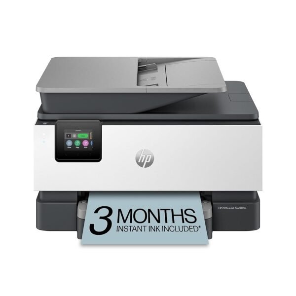 HP OfficeJet Pro 9125e Wireless All-in-One Color Inkjet Printer, Print, scan, copy, fax, ADF, Duplex printing best-for-office, 3 month Instant Ink trial included, AI-enabled...