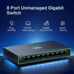 InHand ES220-8P-1T 9-Port High-Power PoE+ Unmanaged Switch | 8 PoE Ports with 120W Total Output | Fanless Metal Case for High-Density CCTV & AP Deployment
