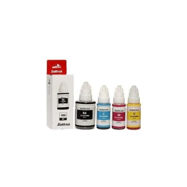 Kit Recharge D'Encre 4 Couleurs 100ml - Noir/Rouge/Jaune/Bleu - Pour Canon G3410