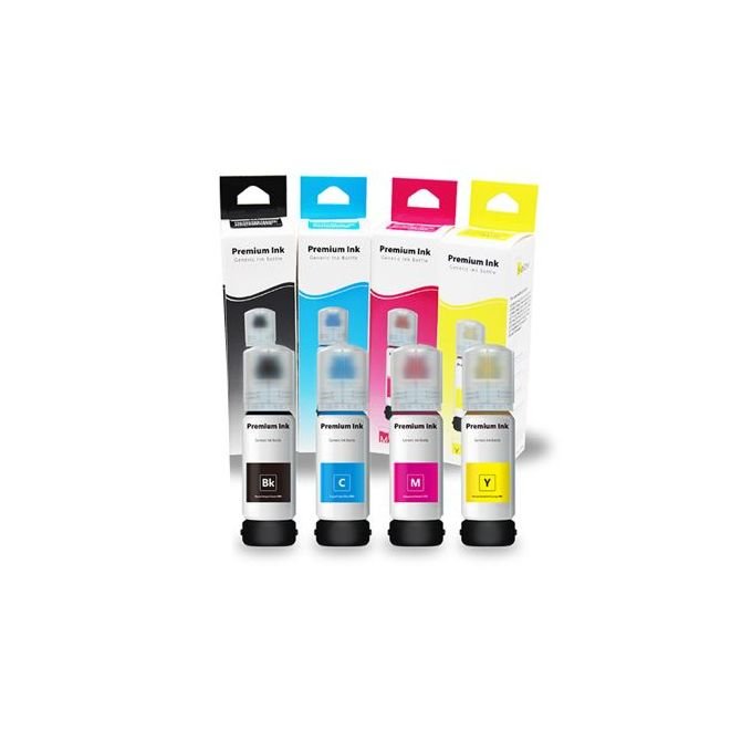 Kit Recharge D'Encre 4 Couleurs 70ML Pour Epson L3210 - Noir/Rouge/Jaune/Bleu
