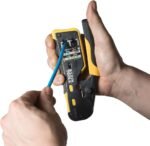 Klein Tools 80072 RJ45 Cable Tester Kit with LAN Scout Jr. 2, Coax Crimper / Stripper / Cutter Tool and 50-Pack Pass-Thru Modular Data Plugs