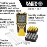 Klein Tools VDV501-852 Cable Tester with Remote, VDV Scout Pro 3 Test Kit Locates and Tests Voice, Data and Video Cables