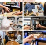 KUIIYER Mini Bluetooth Barcode Scanner, Wireless 2D QR 1D Bar Code Scanners with LCD Screen Display & Setting Keypad & AI Voice, Small Portable Handheld Barcode Reader for Smart...