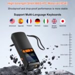 KUIIYER Mini Bluetooth Barcode Scanner, Wireless 2D QR 1D Bar Code Scanners with LCD Screen Display & Setting Keypad & AI Voice, Small Portable Handheld Barcode Reader for Smart...