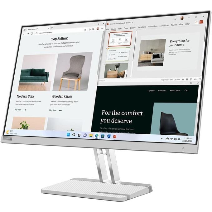 Lenovo Ecran Moniteur Full HD 27 Pouces 1920 x 1080 100 Hz Antireflet HDMI