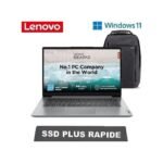 Lenovo LENOVO IDEAPAD 1 – DUAL CORE – WIN 11 – PACK OFFICE – RAM 8 GO – SSD 256 GO – 15,6 » FHD – SAC OFFERT - 12 MOIS GARANTIE