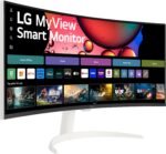 LG 34SR63QA-W 34 inch Smart Curved Monitor with Streaming TV, QHD 1440p, UltraWide Screen, USB Type-C 65W PD, 1800R, webOS, HDR10, 100Hz, Built-in Speaker, AirPlay2, Screen...