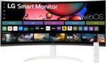 LG 34SR63QA-W 34 inch Smart Curved Monitor with Streaming TV, QHD 1440p, UltraWide Screen, USB Type-C 65W PD, 1800R, webOS, HDR10, 100Hz, Built-in Speaker, AirPlay2, Screen...