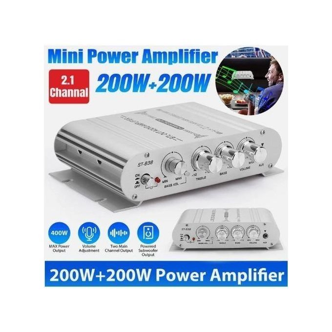 Mini Amplificateur Hi-Fi Numérique 2.1CH Subwoofer Audio Stéréo