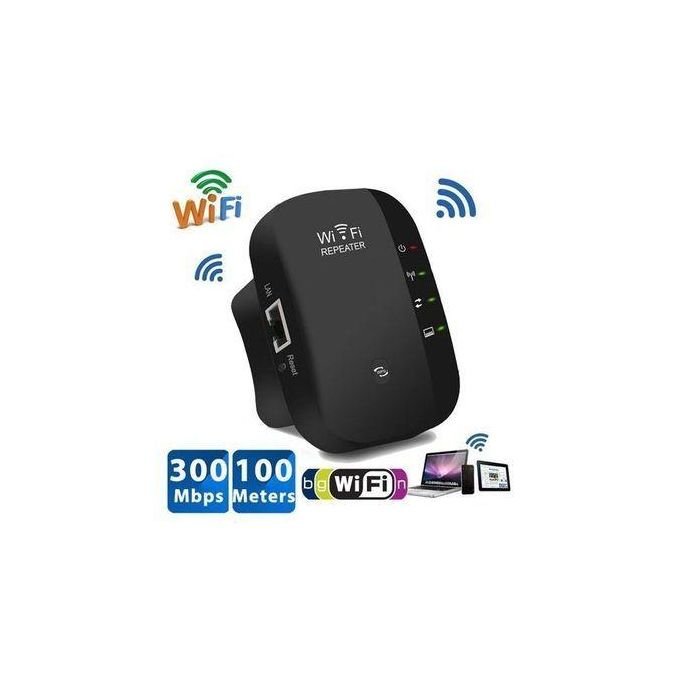 Mini Répéteur Wifi 300Mbps - Noir
