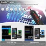 Multifunction RJ45 Network Caber Tester, UTP Cable Tester Ethernet Cable Tracer, 4" IPS Touch Screen Support Network Tools, Digital Multi-Meter, VFL,OPM, POE++ Detect,RJ45 TDR,...