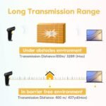 NADAMOO Wireless Barcode Scanner 328 Feet Transmission Distance USB Cordless 1D Laser Automatic Barcode Reader Handhold Bar Code Scanner with USB Receiver for Store,...