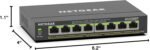 NETGEAR 8 Port PoE Gigabit Ethernet Easy Smart Managed Essentials Switch (GS308EP) - with 8 x PoE+ @ 62W, Desktop or Wall Mount