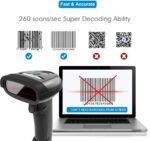 NETUM Bluetooth Barcode Scanner, Compatible with 2.4G Wireless & Bluetooth Function & Wired Connection, Connect Smart Phone, Tablet, PC, CCD Bar Code Reader Work with Windows,...