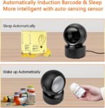 NetumScan Automatic Omnidirectional Desktop Barcode Scanner, Hands-Free USB Wired QR Barcode Reader, 1D 2D Bar Code Image Sensing for Warehouse, Supermarket, Retail Store,...