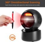 NetumScan Automatic Omnidirectional Desktop Barcode Scanner, Hands-Free USB Wired QR Barcode Reader, 1D 2D Bar Code Image Sensing for Warehouse, Supermarket, Retail Store,...