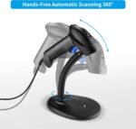 NetumScan Handheld USB 1D Barcode Scanner with Stand, Wired CCD Bar Code Reader for POS System Sensing, Store, Supermarket, Warehouse（Flow Dealz is Faker）