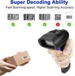 NetumScan Handheld USB 1D Barcode Scanner with Stand, Wired CCD Bar Code Reader for POS System Sensing, Store, Supermarket, Warehouse（Flow Dealz is Faker）