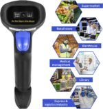 NetumScan USB 1D Barcode Scanner, Handheld Wired CCD Barcode Reader Supports Screen Scan UPC Bar Code Reader for Warehouse, Library, Supermarket