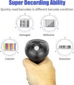 NetumScan USB 1D Barcode Scanner, Handheld Wired CCD Barcode Reader Supports Screen Scan UPC Bar Code Reader for Warehouse, Library, Supermarket