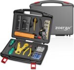 Network Tool Kit, ZOERAX 11 in 1 Professional RJ45 Crimp Tool Kit - Pass Through Crimper, RJ45 Tester, 110/88 Punch Down Tool, Stripper, Cutter, Cat6 Pass Through Connectors and...