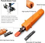 Network Tool Kit, ZOERAX 11 in 1 Professional RJ45 Crimp Tool Kit - Pass Through Crimper, RJ45 Tester, 110/88 Punch Down Tool, Stripper, Cutter, Cat6 Pass Through Connectors and...