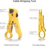 Network Tool Kit, ZOERAX 11 in 1 Professional RJ45 Crimp Tool Kit - Pass Through Crimper, RJ45 Tester, 110/88 Punch Down Tool, Stripper, Cutter, Cat6 Pass Through Connectors and...