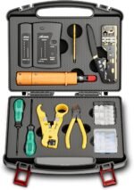 Network Tool Kit, ZOERAX 11 in 1 Professional RJ45 Crimp Tool Kit - Pass Through Crimper, RJ45 Tester, 110/88 Punch Down Tool, Stripper, Cutter, Cat6 Pass Through Connectors and...