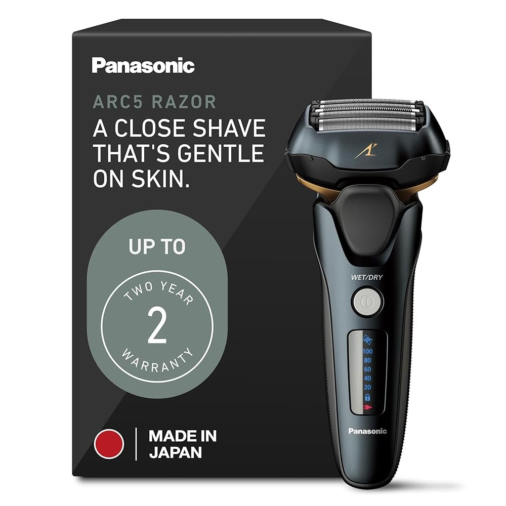 Panasonic ARC5 Electric Razor for Men with Pop-Up Trimmer, Wet/Dry 5-Blade Shaver, Men's Electric Razors for Shaving Face with Intelligent Shave Sensor and 16D Pivoting Head,... Panasonic ARC5 Electric Razor for Men with Pop-Up Trimmer, Wet/Dry 5-Blade Shaver, Men's Electric Razors for Shaving Face with Intelligent Shave Sensor and 16D Pivoting Head,...