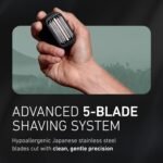 Panasonic ARC5 Palm-Sized Electric Razor, Handheld Luxury Compact Travel Shaver with 5-Blade Cutting System and USB-C Charging, Wet/Dry - ES-PV3A-K