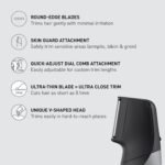 Panasonic Body Groomer for Men and Women, Unisex Wet/Dry Cordless Electric Body Hair Trimmer with 2 Comb Attachments, Multi-Directional Shaving in Sensitive Areas - ER-GK80-S...