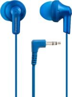 Panasonic ErgoFit Wired Earbuds With Microphone, 3.5mm Jack Headphones with Mic and Call Controller, Ergonomic Custom-Fit Earpieces (S/M/L), for Phones and Laptops -...