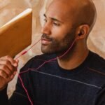 Panasonic ErgoFit Wired Earbuds With Microphone, 3.5mm Jack Headphones with Mic and Call Controller, Ergonomic Custom-Fit Earpieces (S/M/L), for Phones and Laptops -...