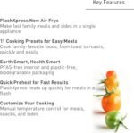 Panasonic FlashXpress Family Size Air Fryer Toaster Oven Combo, 11 Cooking Functions, 1800W PFAS-Free, Double Infrared Heating, Temperature Control Dial, Stainless Steel - NB-G211P