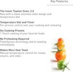 Panasonic FlashXpress Toaster Oven Countertop, 4-Slice Compact Size w/Double Infrared Heating, PFAS-free, 6 Auto Cook Options & Precise Temperature Control, 1300W - NB-G200P...