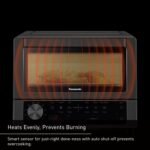 Panasonic FlashXpress Toaster Oven Countertop, 4-Slice Compact Size w/Double Infrared Heating, PFAS-free, 6 Auto Cook Options & Precise Temperature Control, 1300W - NB-G200P...