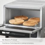 Panasonic FlashXpress Toaster Oven Countertop, 4-Slice Compact Size w/Double Infrared Heating, PFAS-free, 6 Auto Cook Options & Precise Temperature Control, 1300W - NB-G200P...