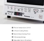 Panasonic FlashXpress Toaster Oven Countertop, 4-Slice Compact Size with Double Infrared Heating, 6 Auto Cook Options and Precise Temperature Control, 1300W - NB-G110P-W (White)