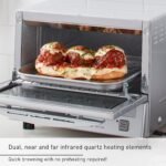 Panasonic FlashXpress Toaster Oven Countertop, 4-Slice Compact Size with Double Infrared Heating, 6 Auto Cook Options and Precise Temperature Control, 1300W - NB-G110P (Silver)
