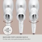 Panasonic nanoe Compact Hair Dryer with Oscillating Quick Dry Nozzle for Healthier-Looking Hair, Folding Blow Dryer for Travel and Home, 3 Airflow Hairdryer Settings - EH-NA2C-W...