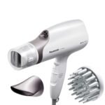 Panasonic Nanoe Salon Hair Dryer with Oscillating QuickDry Nozzle, Blow Dryer with Diffuser and Concentrator Attachments, 3 Speed Heat Settings for Easy Styling and Healthy Hair...