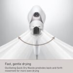 Panasonic Nanoe Salon Hair Dryer with Oscillating QuickDry Nozzle, Blow Dryer with Diffuser and Concentrator Attachments, 3 Speed Heat Settings for Easy Styling and Healthy Hair...