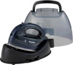 Panasonic NI-WL700A Cordless Steam/Dry Iron, 1500W Wide Stainless Steel Plate, Black/Dark Blue