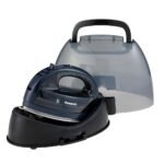 Panasonic NI-WL700A Cordless Steam/Dry Iron, 1500W Wide Stainless Steel Plate, Black/Dark Blue