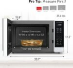 Panasonic NN-SN65KW Microwave Oven with Inverter Technology, 1200W, 1.2 cu.ft. Small Genius Sensor One-Touch Cooking, Popcorn Button, Turbo Defrost-NN-SN65KW-(White)